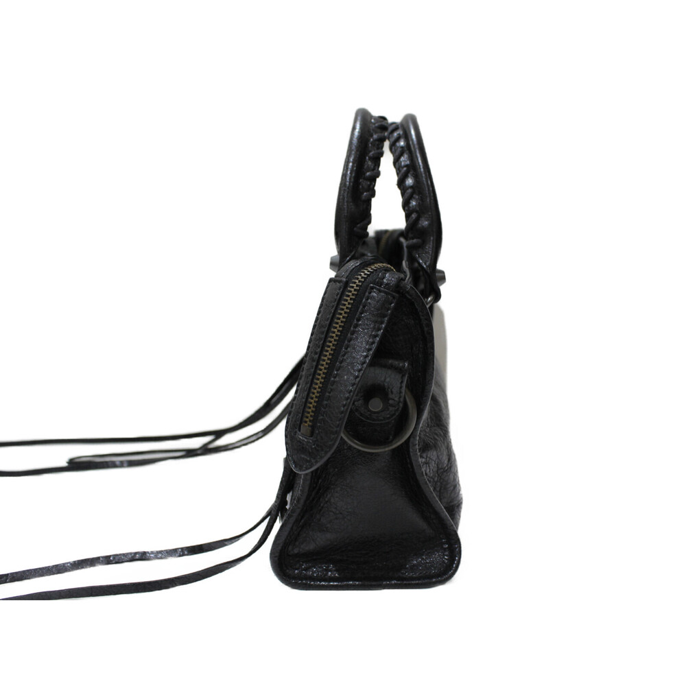 Balenciaga Leather Black City Bag Strap Handbag Shoulder